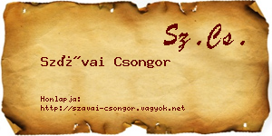 Szávai Csongor névjegykártya