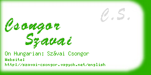 csongor szavai business card