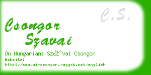 csongor szavai business card